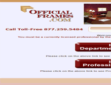 Tablet Screenshot of officialframes.com